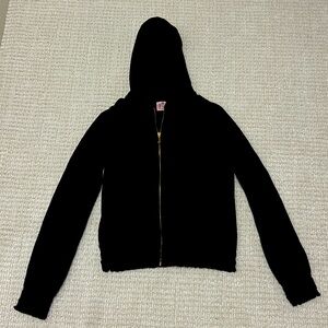Black Juicy Couture Velour Black zip up hoodie